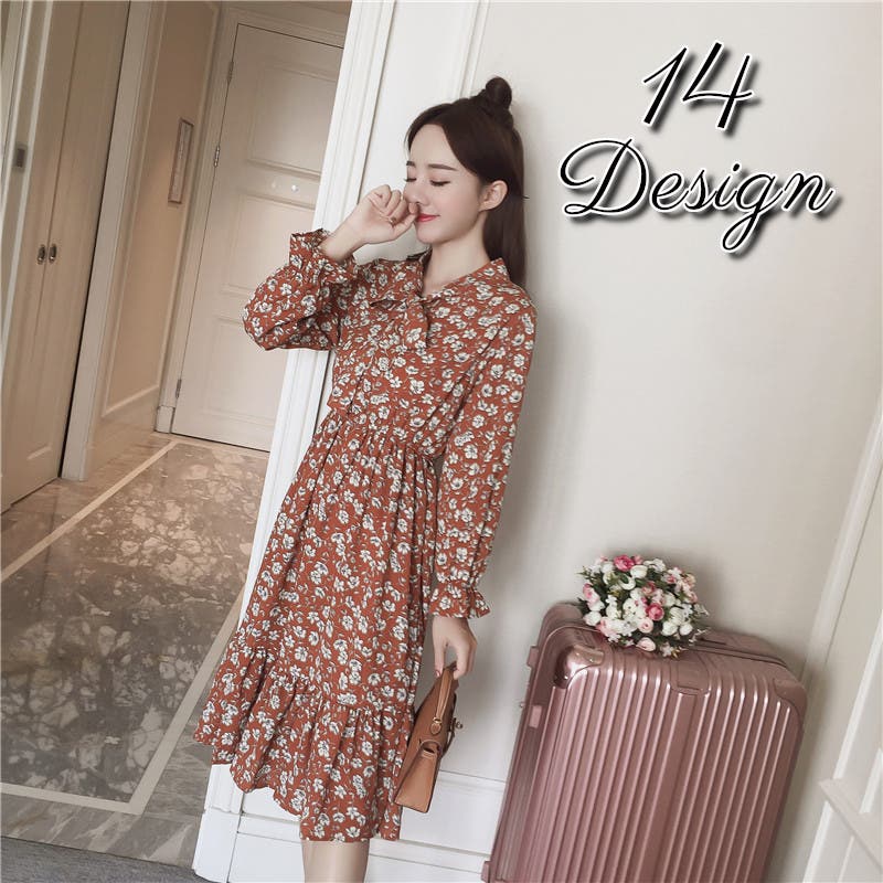 ワンピース 長袖 ミディ丈[品番：FQ000129085]｜PlusNao（プラスナオ