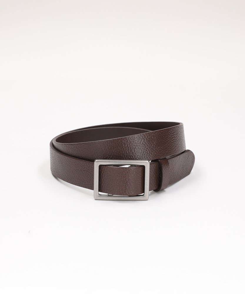 29mmレザーホールレスバックルベルト(ONE SIZE ブラウン