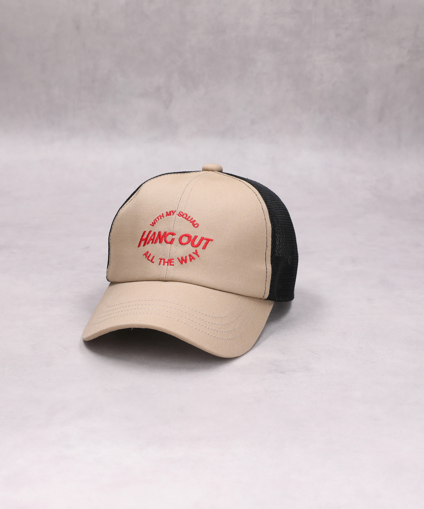 刺繍メッシュキャップ(ONE SIZE ベージュ): ファッション雑貨｜Right