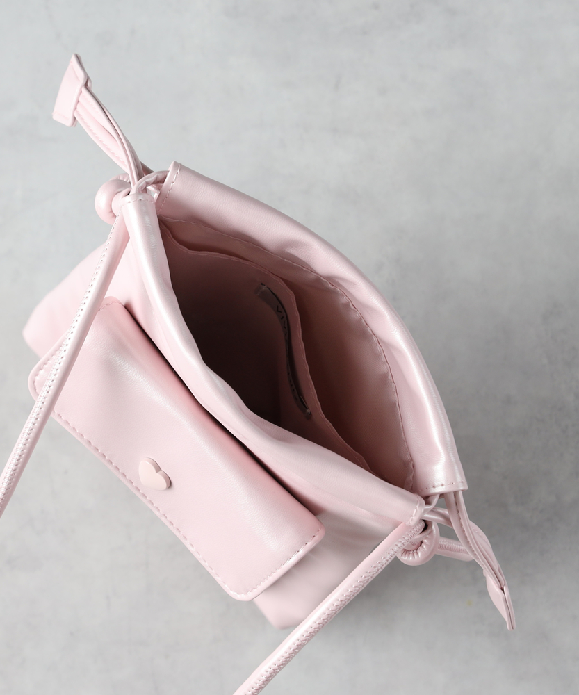 巾着ショルダーバッグ(ONE SIZE ピンク): ファッション雑貨｜Right-on