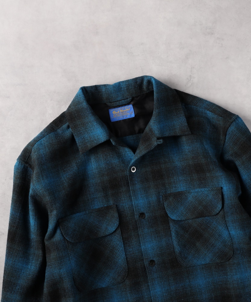 ウールミックスオープンカラーシャツ(S ブラック): トップス｜Right-on