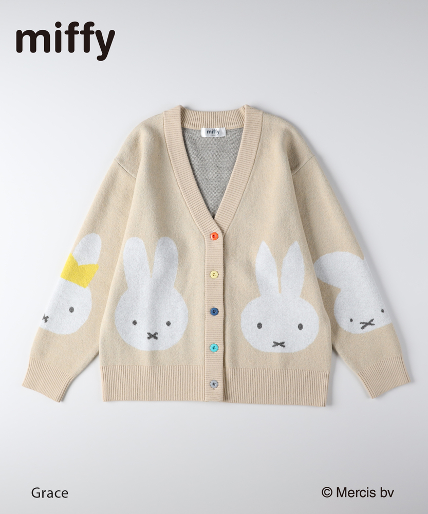 miffy」ミッフィーカーディガン（70周年限定デザイン）(M ライト