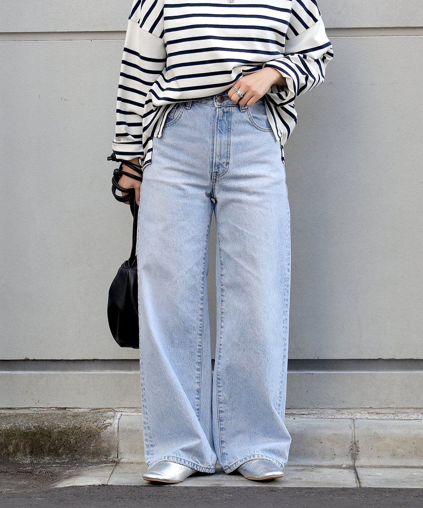 LISA」ビンテージワイド【自宅で試着、返品送料無料】(XS 淡色