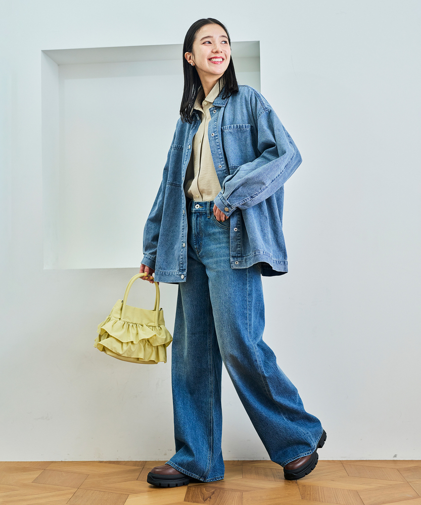 デニムワイドパンツ(S ワンウォッシュ): ボトムス｜Right-on公式