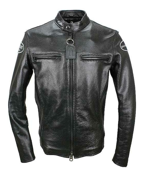 VANSON（ヴァンソン）の「×JACKROSE パンチングレザーSライダース