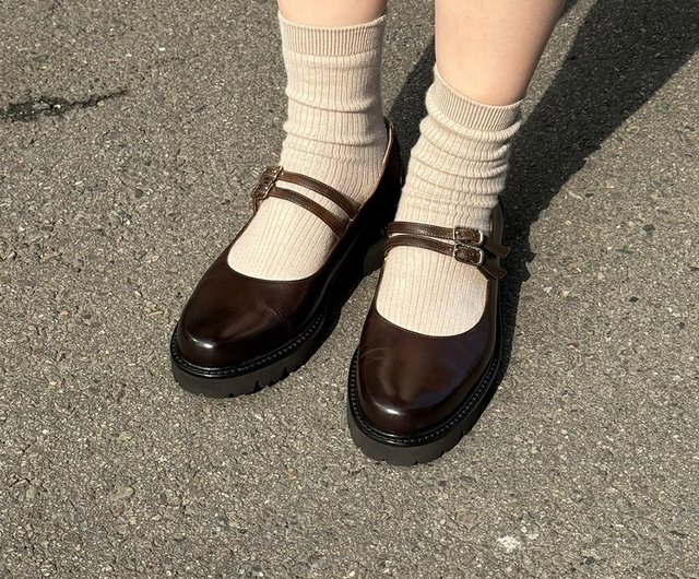 台湾 EL メアリージェーンシューズ - ダークブラウン HTHREE（公式