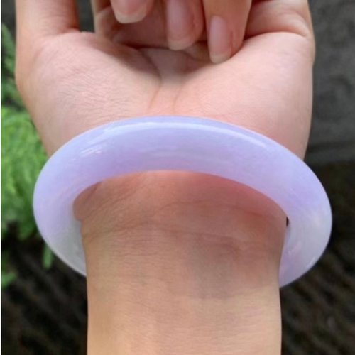 氷種 天然ミャンマー産本翡翠（A貨） バングル • 糯氷種ラベンダー翡翠