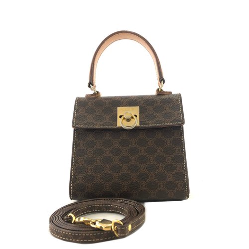 日本直送 名牌中古包 】CELINE セリーヌ マカダム ガンチーニ