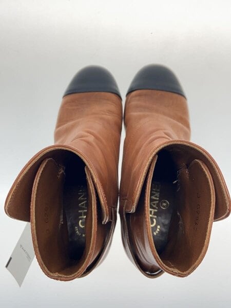 CHANEL(シャネル) / ショートブーツ/37.5/ブラウン/レザー/G29423