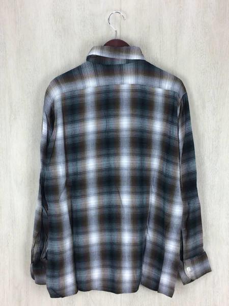 ARROW(アロー) / 60～70s/シャドーチェック/長袖シャツ/L/レーヨン/GRN