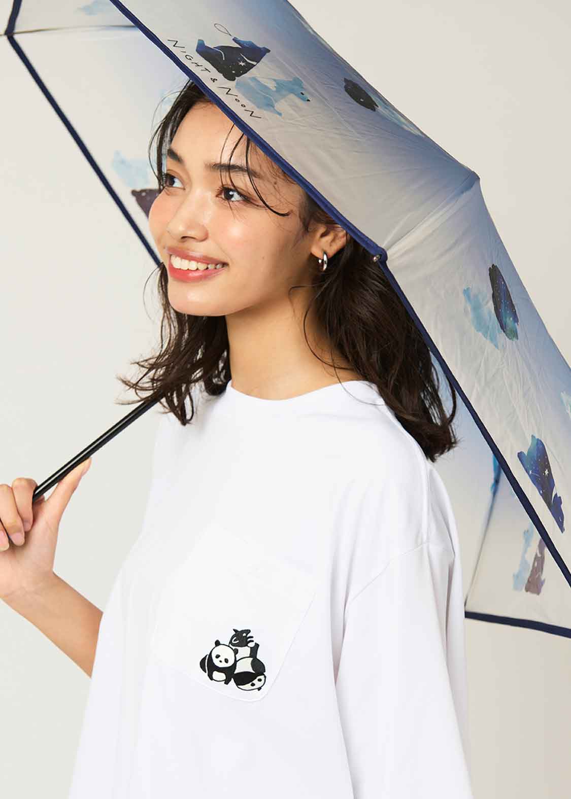 ナイトアンドヌーン(Wpc.)｜折りたたみビニール傘 50cm｜ユニセックス