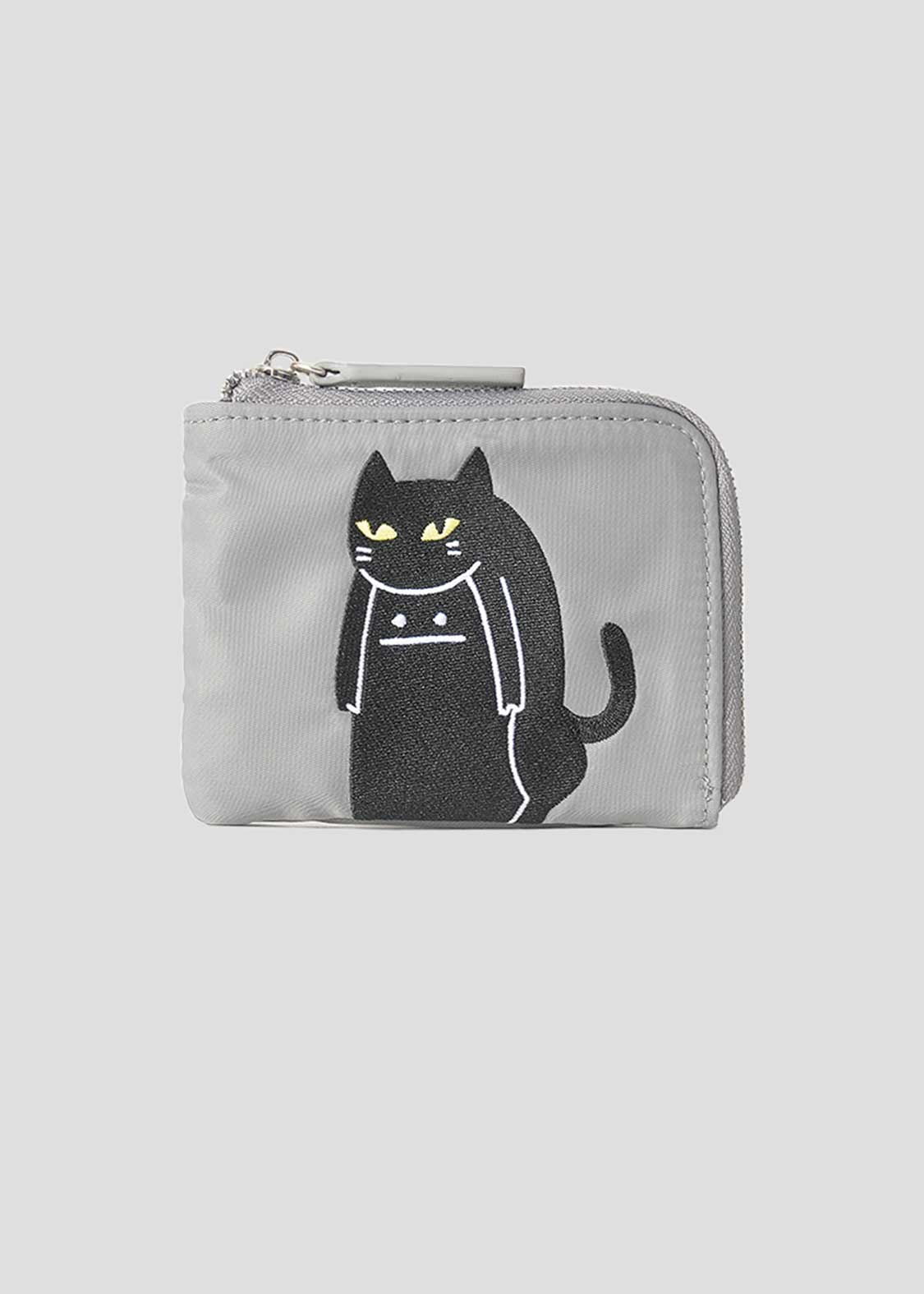 ネコカブリビューティフルシャドー｜ジップウォレット｜ユニセックス