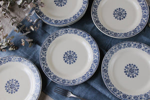 4枚あり！ジアン窯平皿ARABESQUES（直径23.5cm） フランスアンティーク