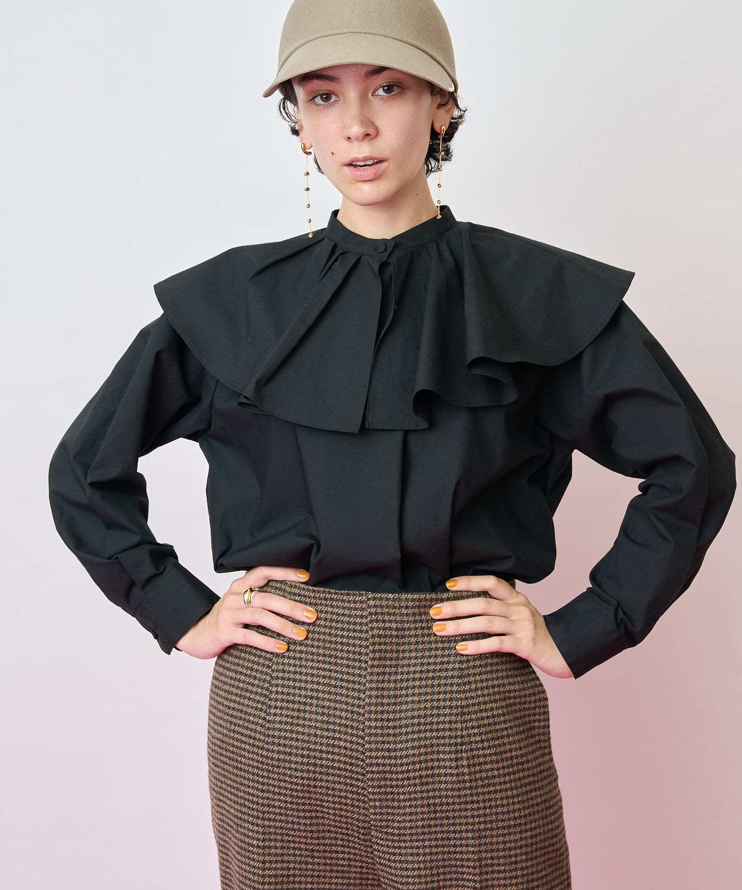 THE PAUSE】フレアカラー2WAYブラウス | Whim Gazette(ウィム ガゼット