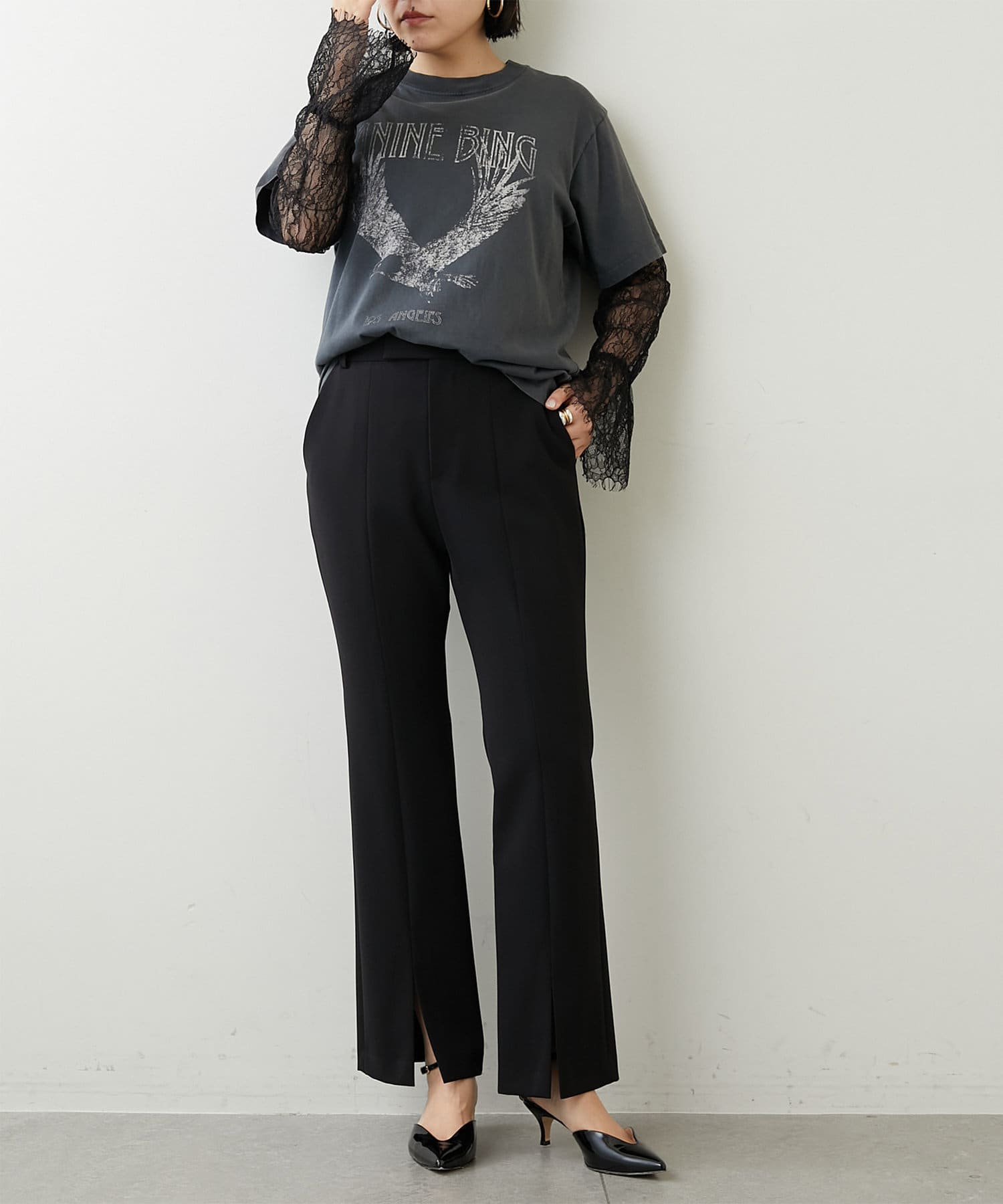 フロントスリットパンツ | Whim Gazette(ウィム ガゼット)レディース