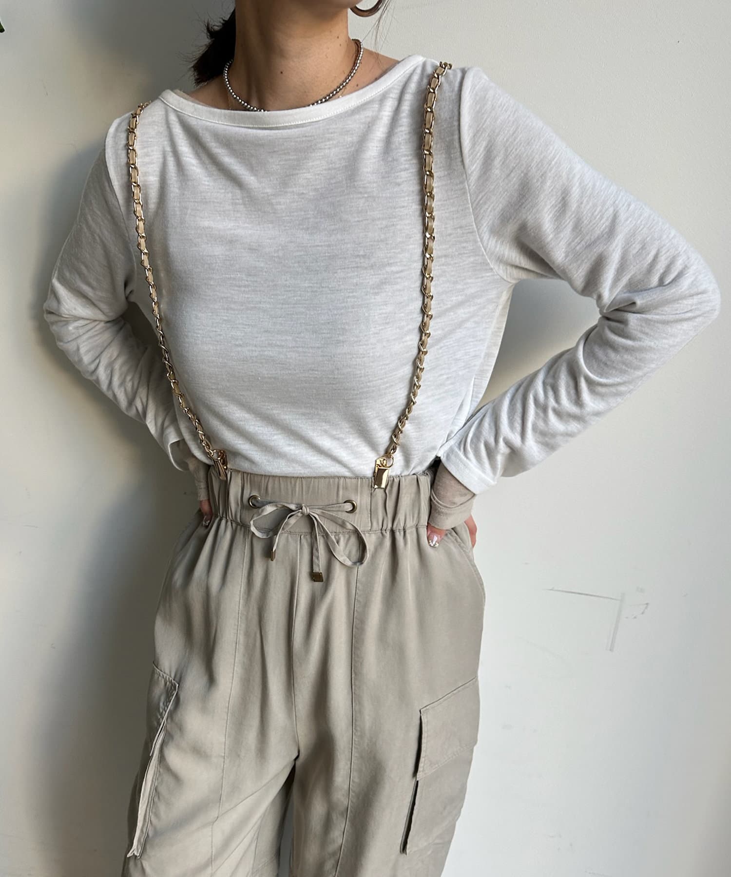 レザー×チェーンサスペンダー | DOUDOU(ドゥドゥ)レディース | PAL