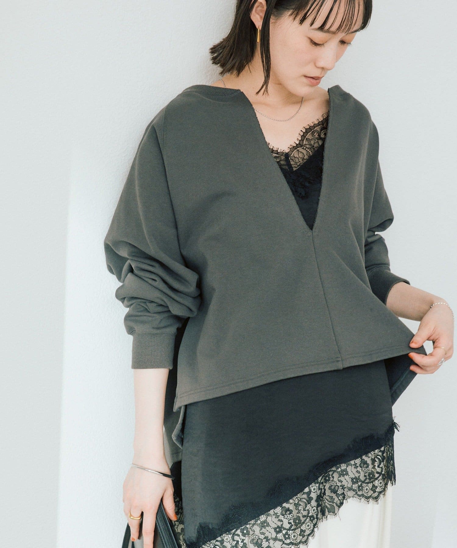 大人が着やすい】キーネックオーバースウェット | RIVE DROITE