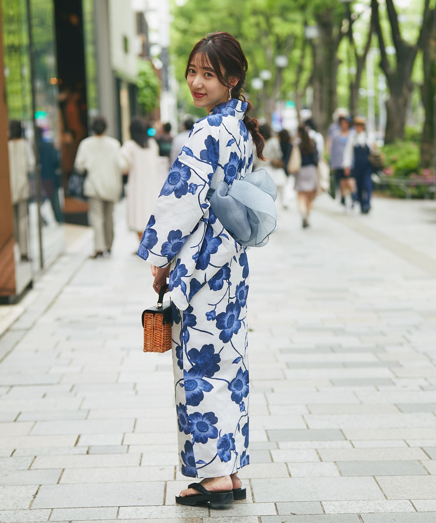 mikiセレクト】ニュアンスカラー特選オーガンジー帯浴衣2点セット | La