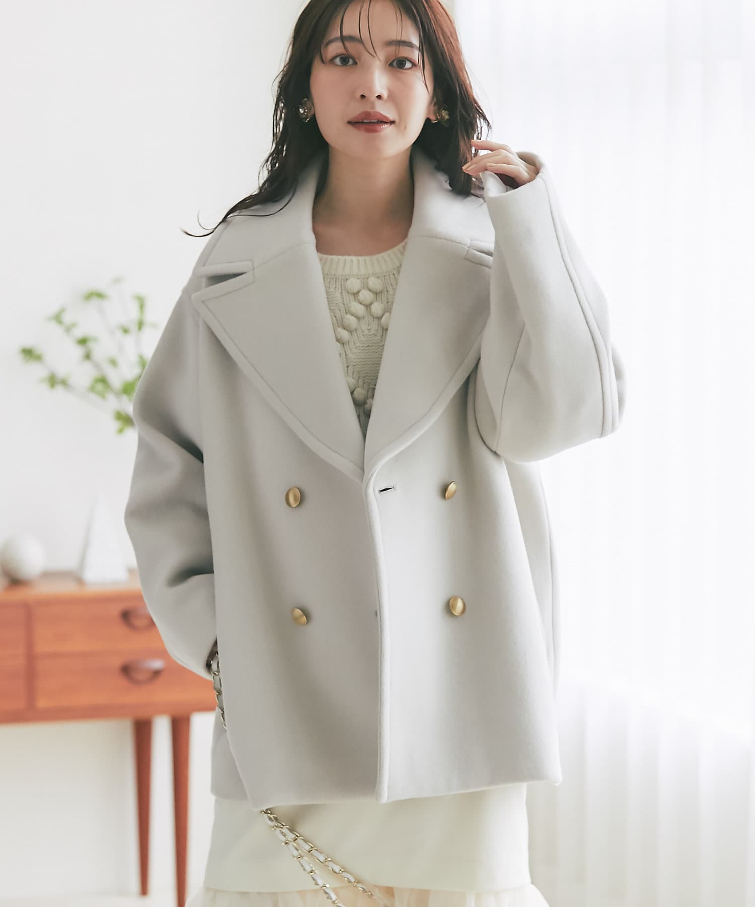 着心地抜群】ロイヤルビーバーメタル釦Pコート | La boutique BonBon