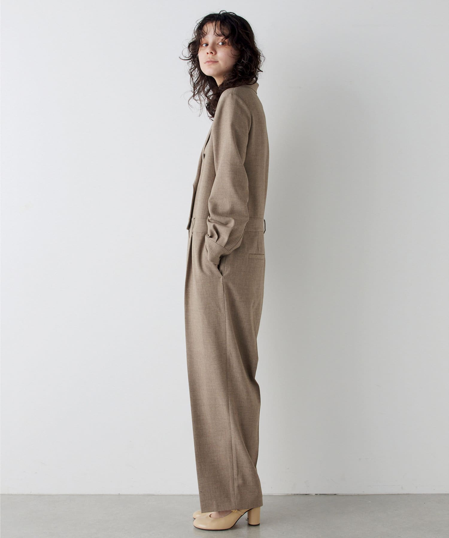 コラボカラー》【THE PAUSE】テーラーカラージャンプスーツ | Whim