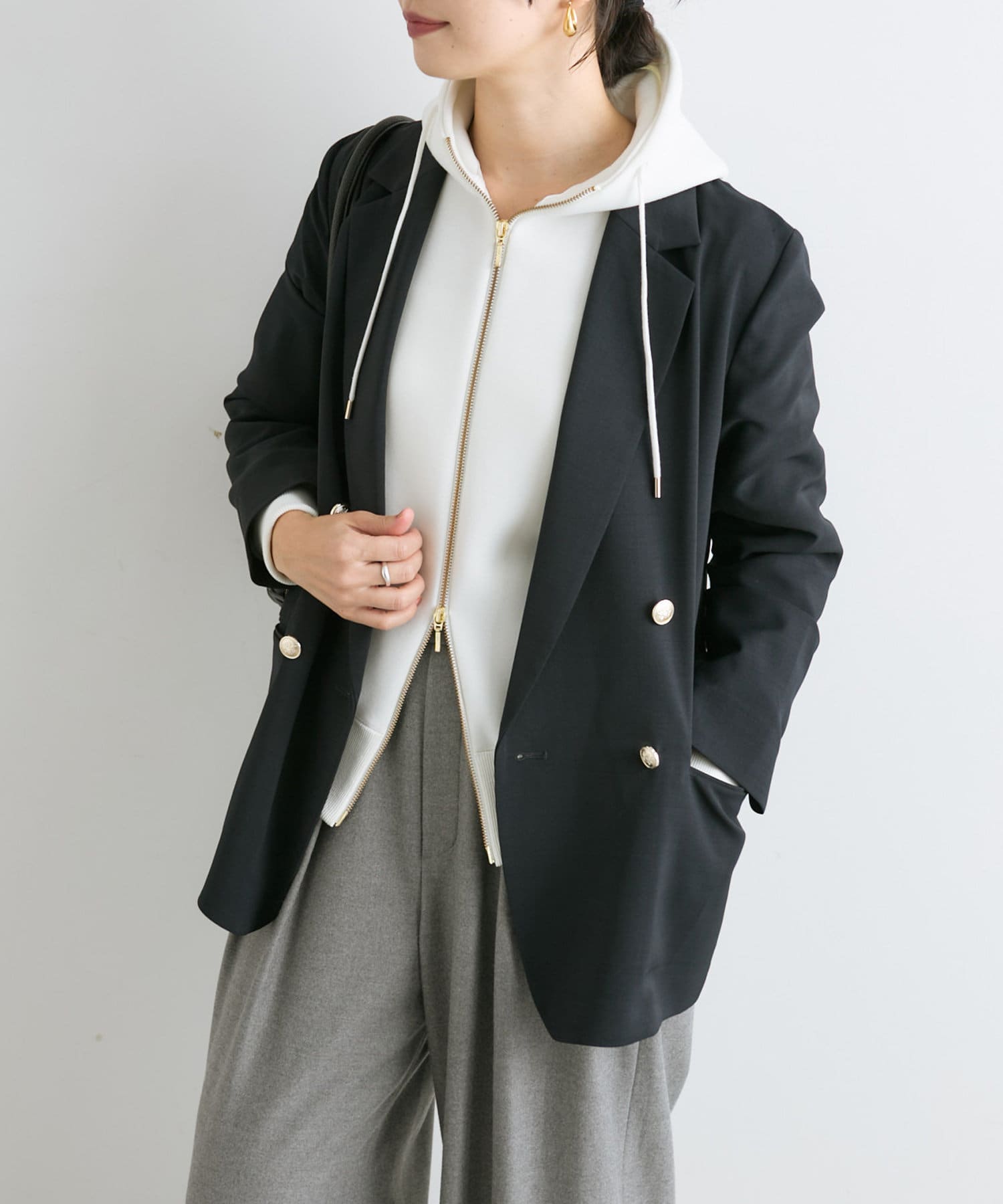 軽量380g/手洗い可/華奢見え/ロングシーズン着まわせる】ストレッチ