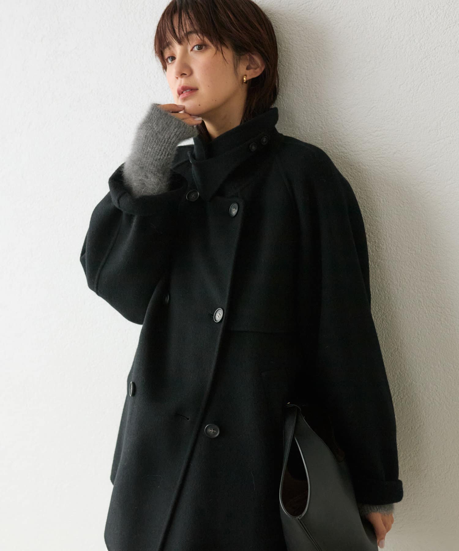 軽い着心地】ウールリバーミドルコート | RIVE DROITE(リヴドロワ
