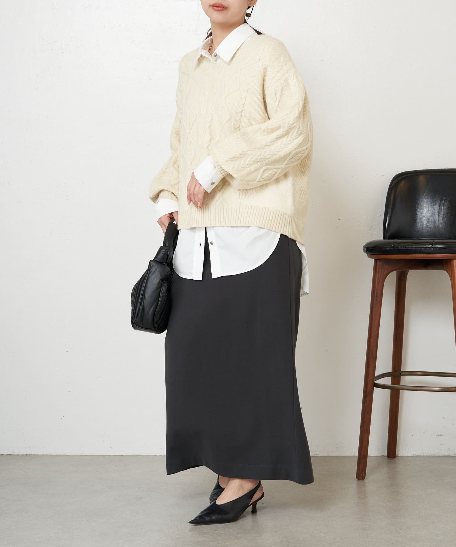 バックレースアップニット | Jena espace merveilleux(ジェナ エスパス