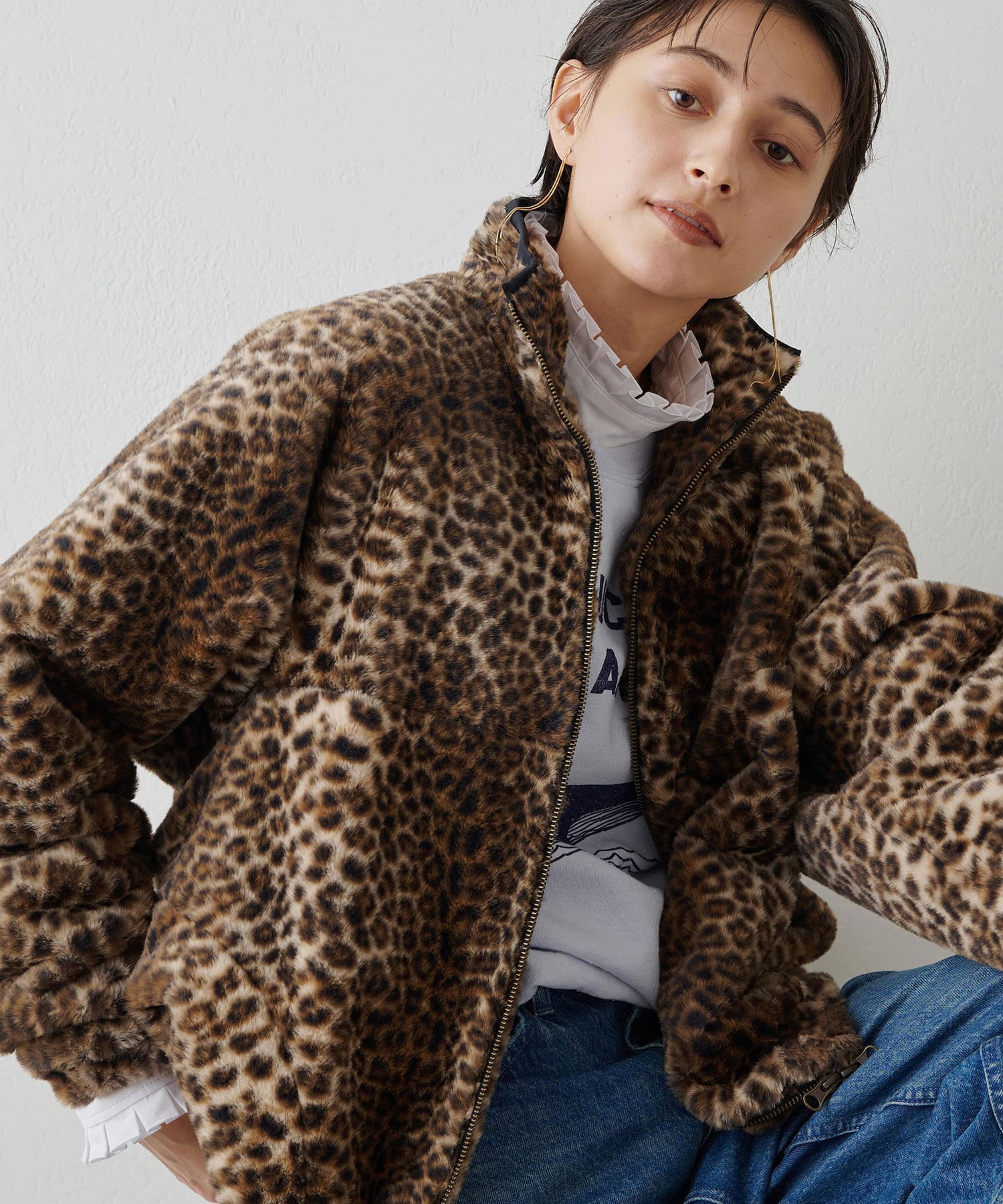 15th Anniversary】レオパードファーブルゾン | Whim Gazette(ウィム