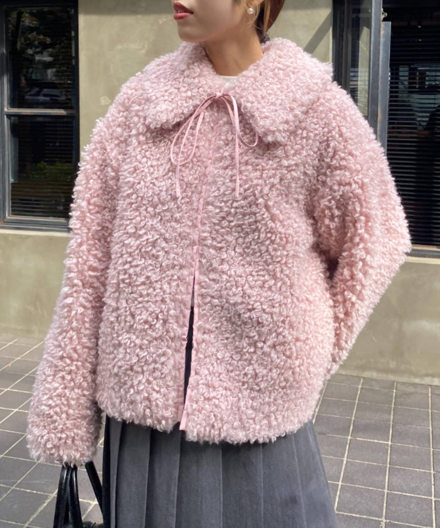 2WAY】衿付プードルジャケット | w closet(ダブルクローゼット