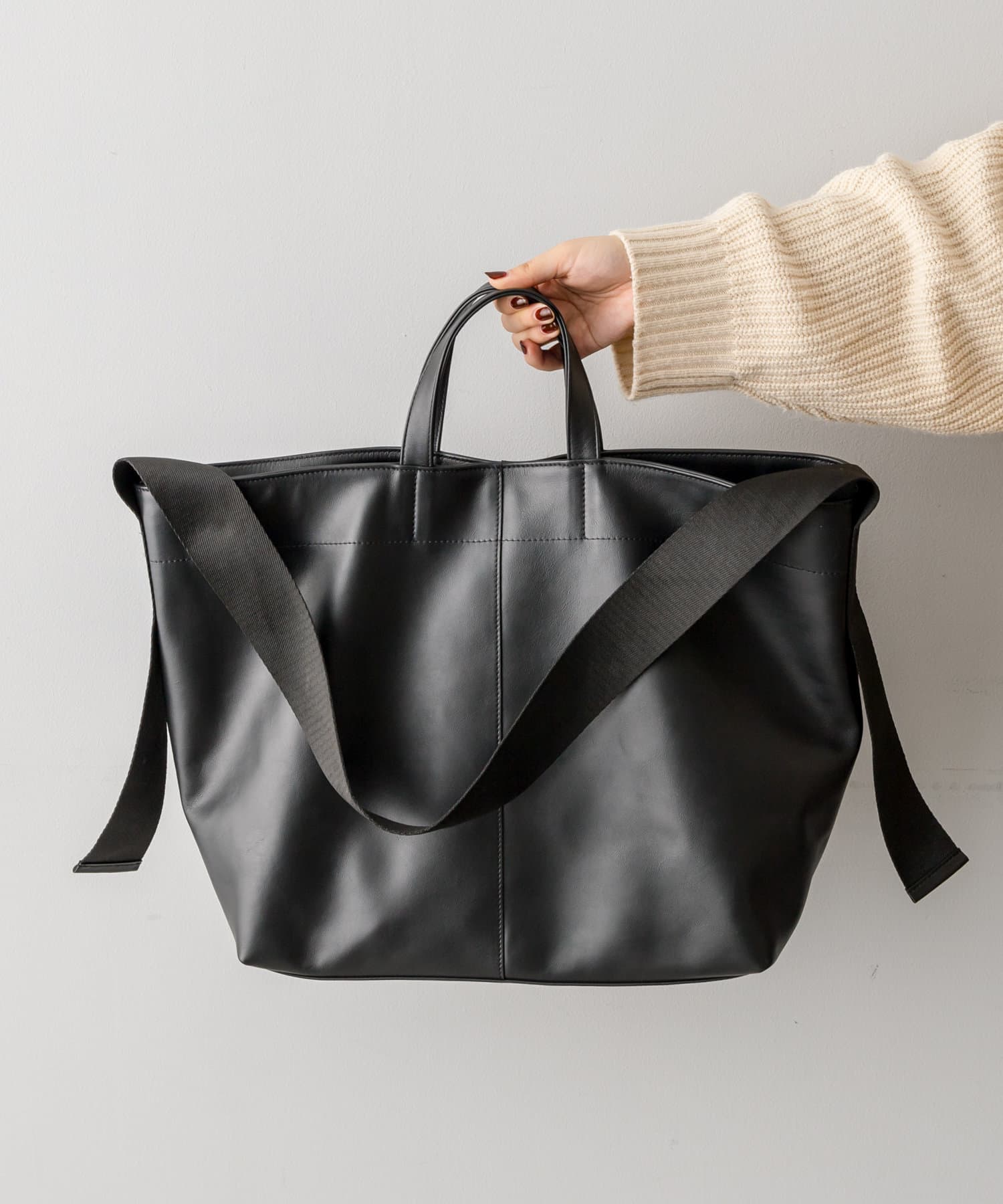 色追加！ワイドテープトートバッグ Lサイズ《A4サイズ対応/牛革/ユニ