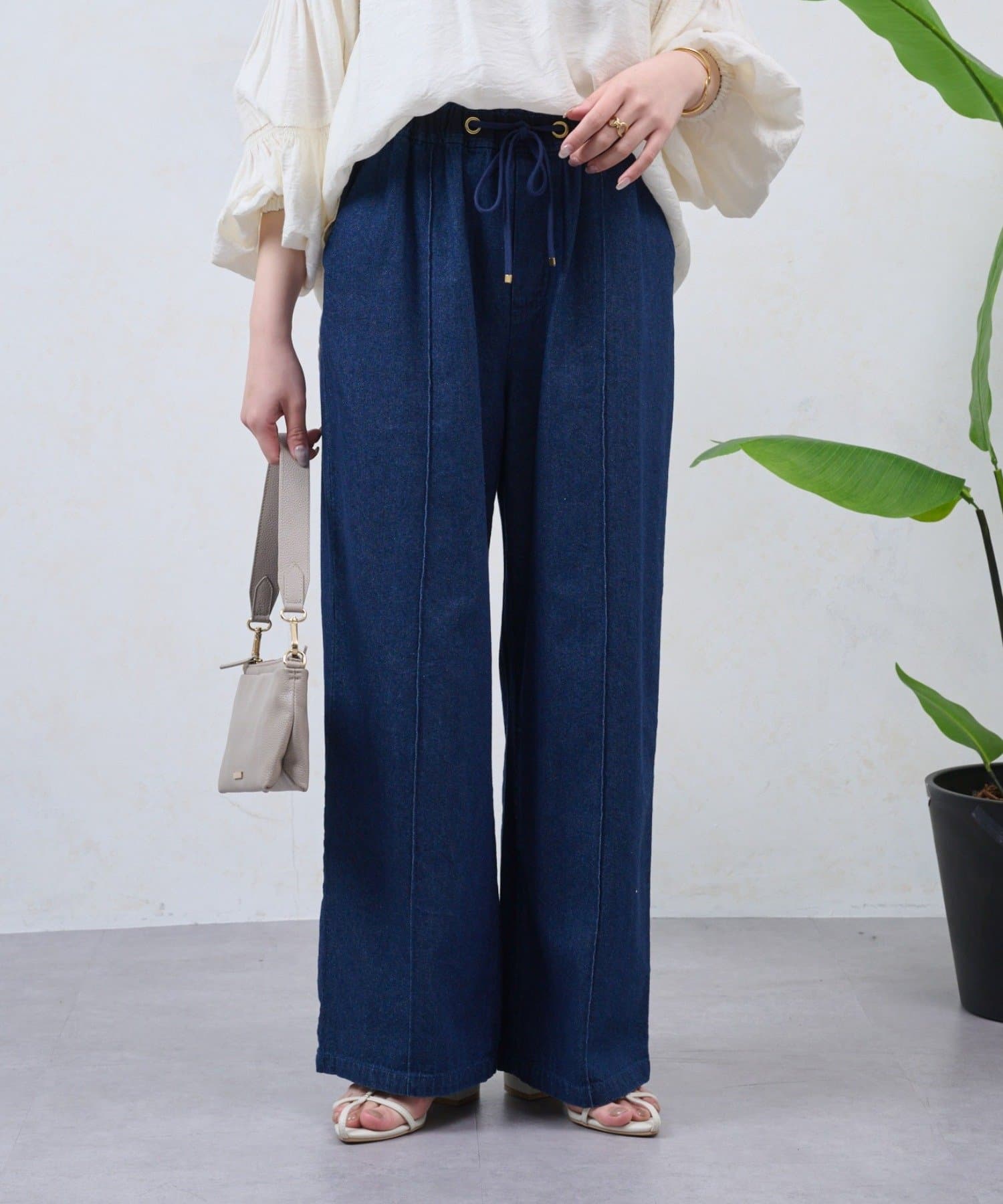 3サイズ展開/オールシーズン◎】デニムイージーパンツ | Jena espace