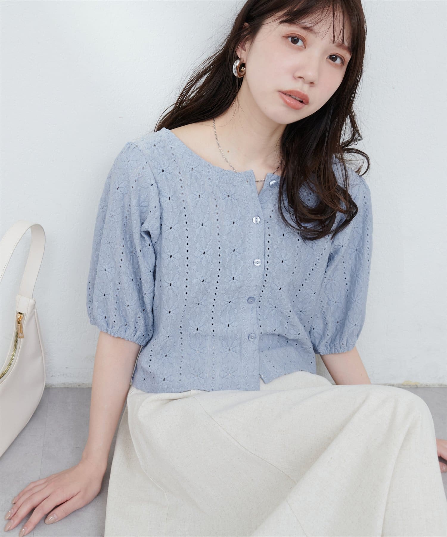 アイレットレースカーディガン | natural couture(ナチュラル