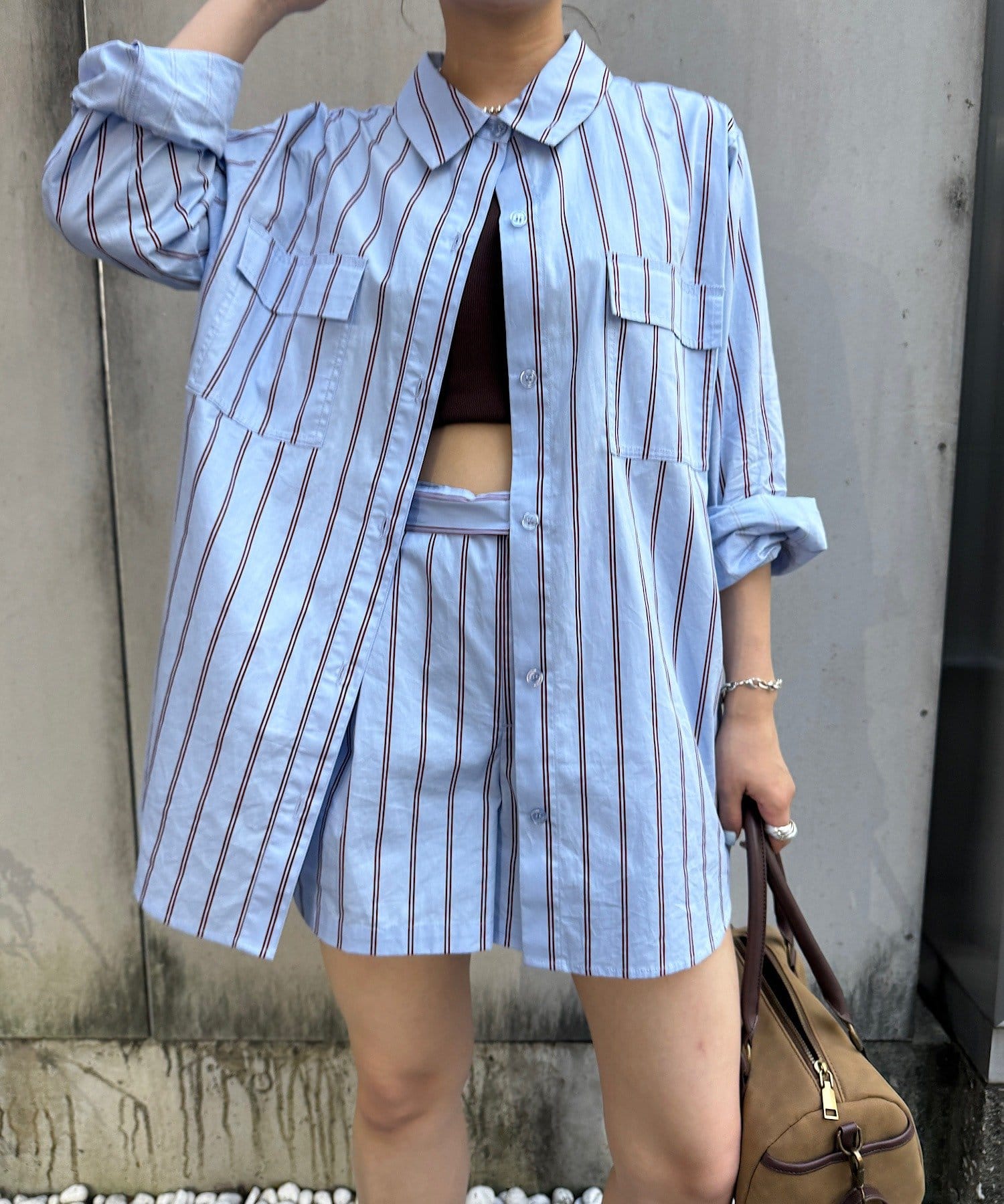 セットアップ対応】ストライプショートパンツ | Kastane(カスタネ