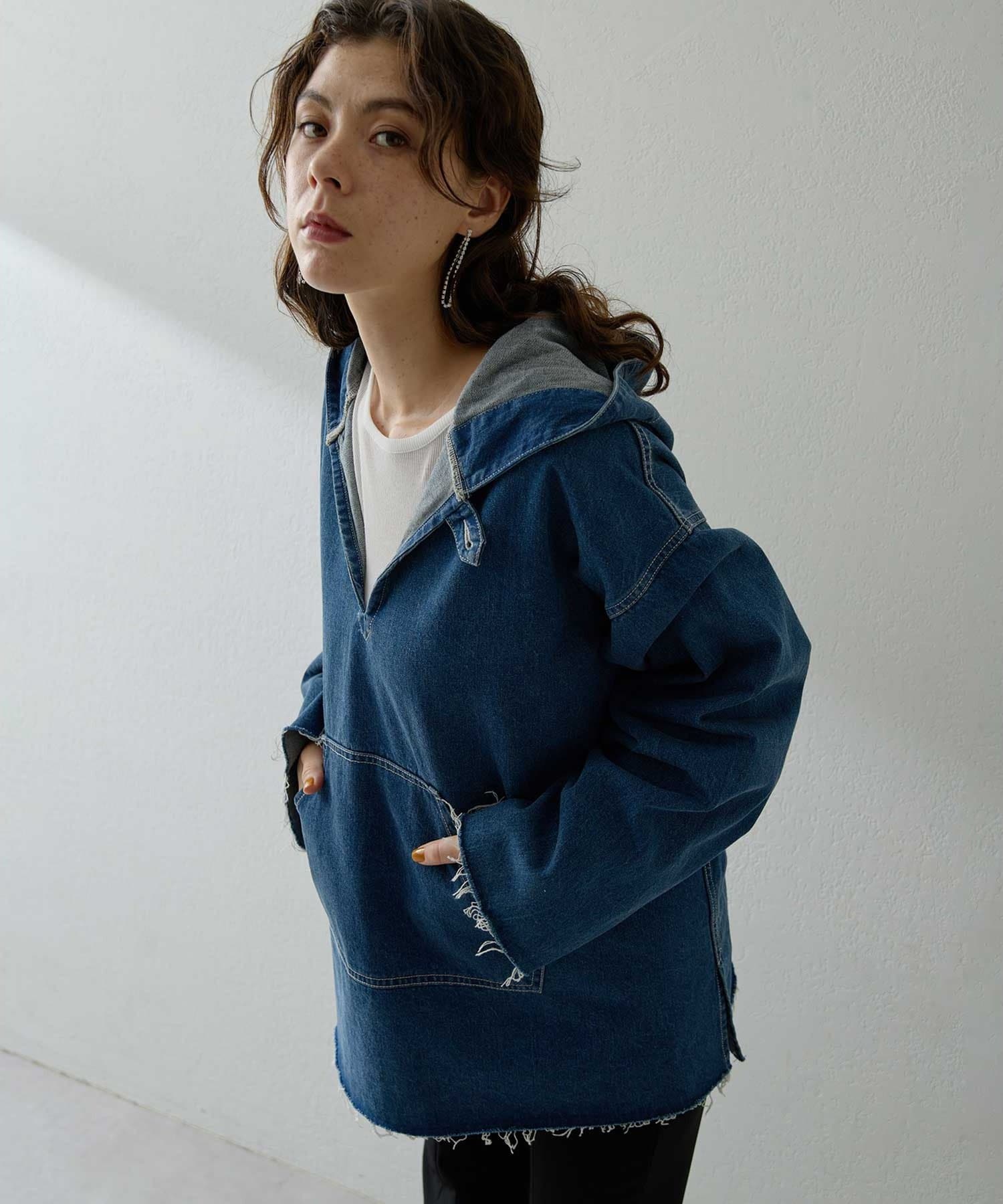 インフルエンサーコラボ】デニムフーディー | Whim Gazette(ウィム