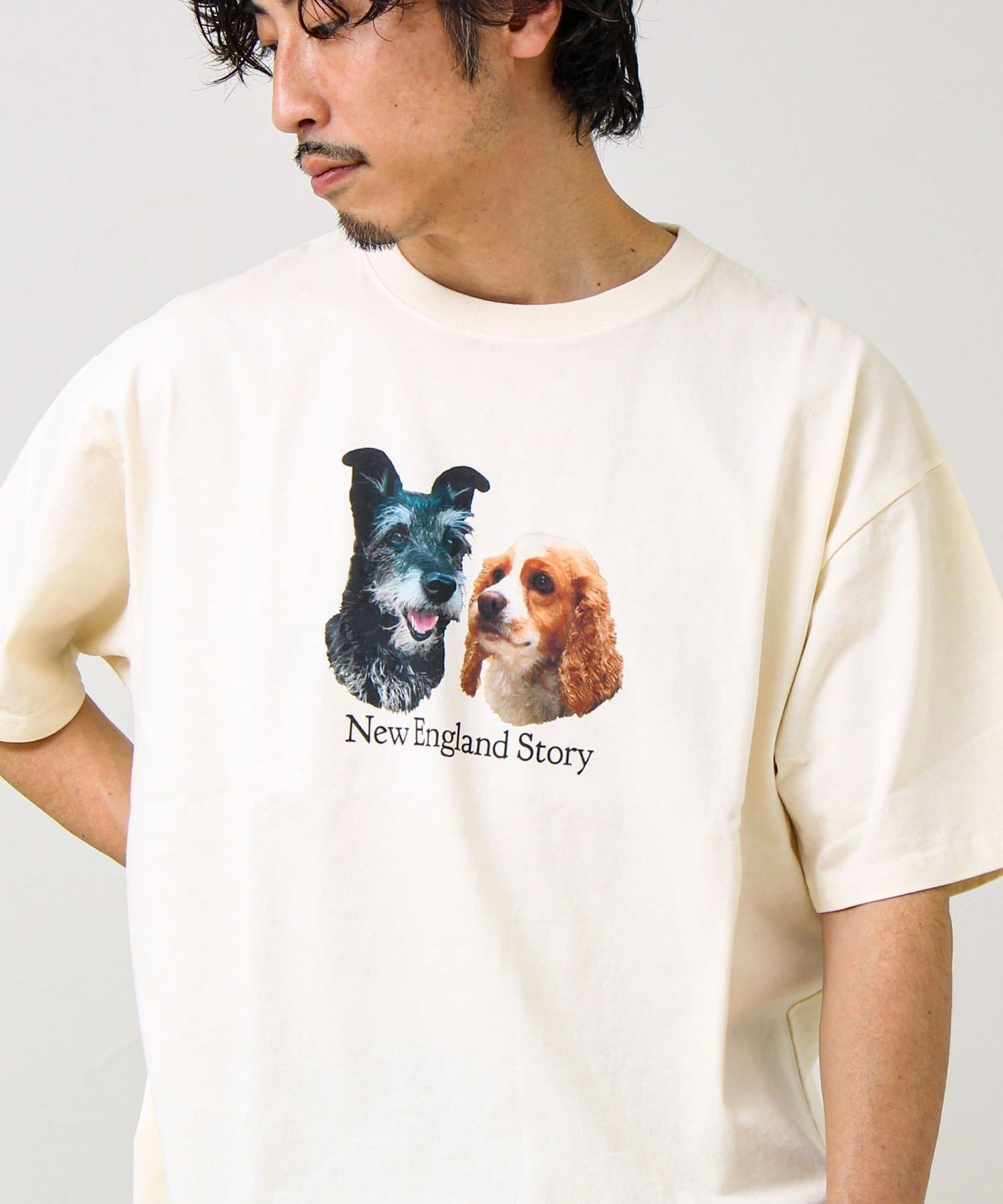 あの名作をオマージュ】犬猫実写風プリントTシャツ | FREDY & GLOSTER