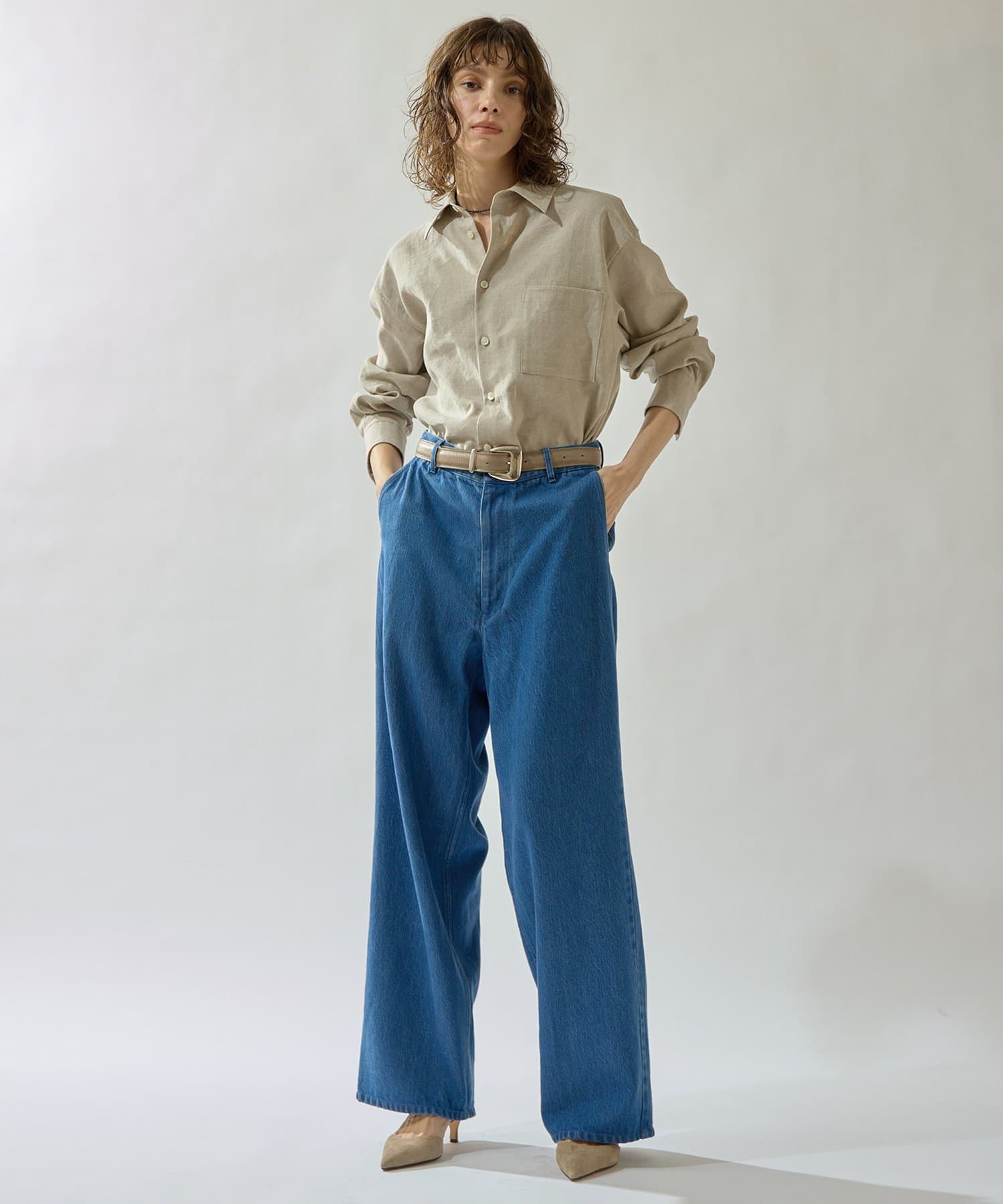 Drawing Numbers】リヨセルコットンワイドデニム | Whim Gazette