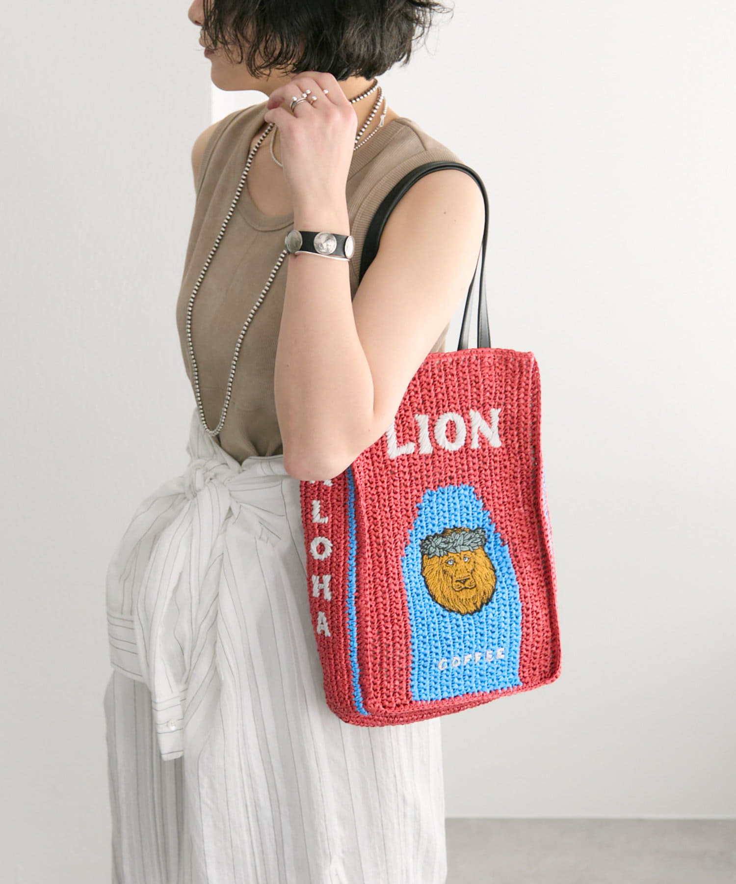 LION COFFEE(ライオンコーヒー)コラボバスケットトートバッグ | ear