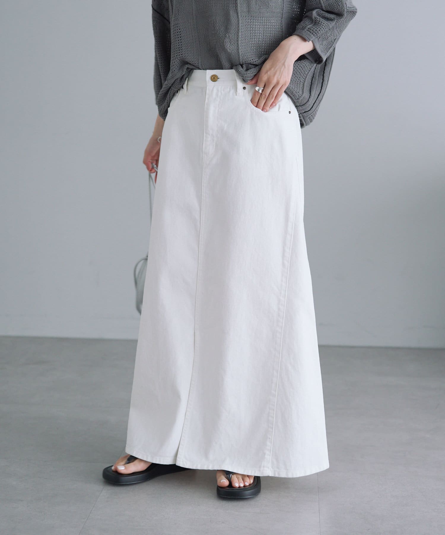 綿レーヨンデニムスカート | PUAL CE CIN(ピュアルセシン)レディース