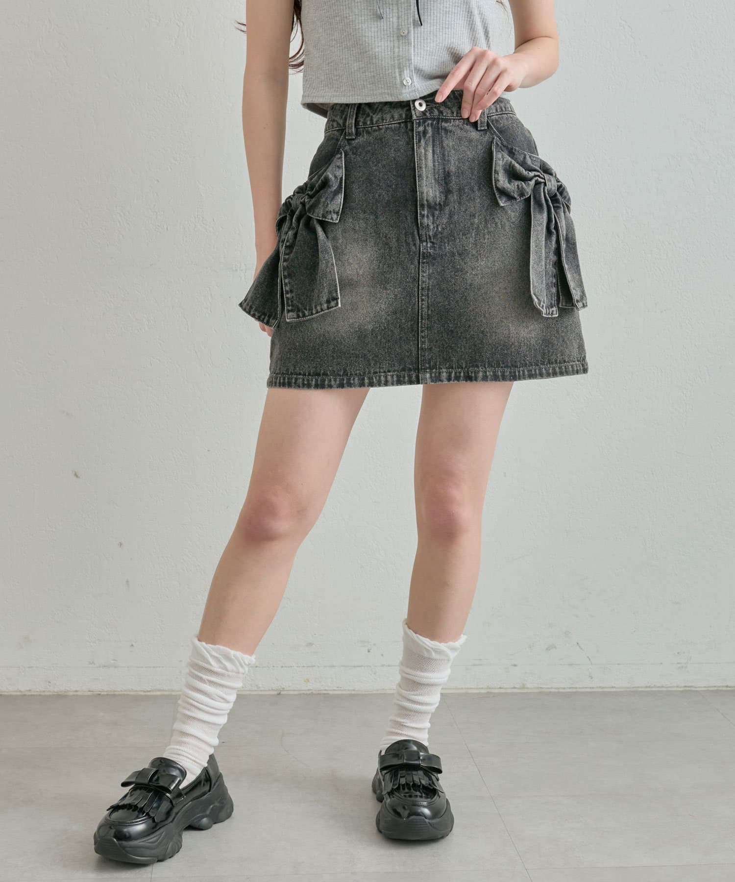 SNSで話題の！】ビッグリボンミニスカート | OLIVE des OLIVE(オリーブ