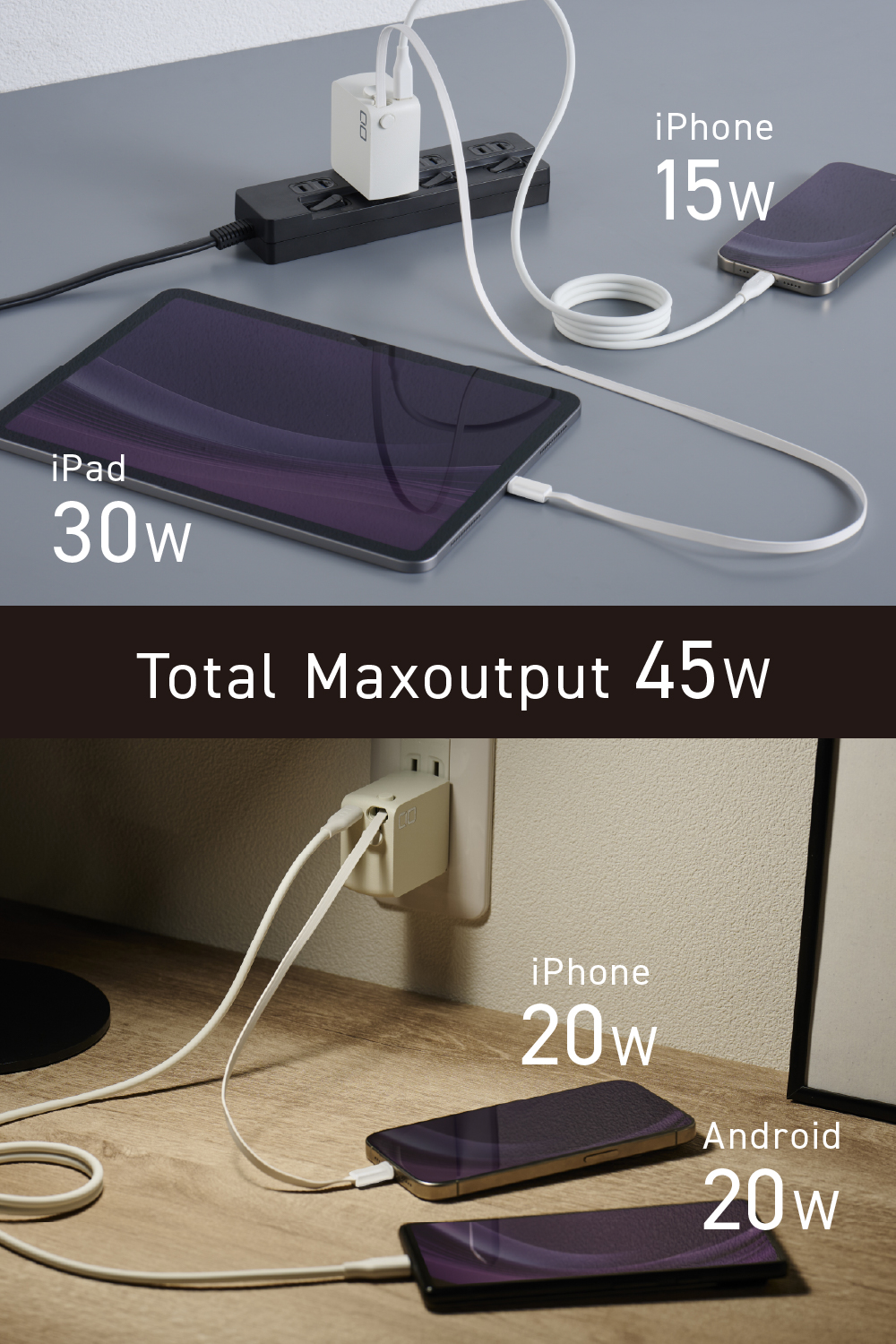 コードリール一体型充電器『NovaPort DUOⅡ 45W2C Built in CORD REEL