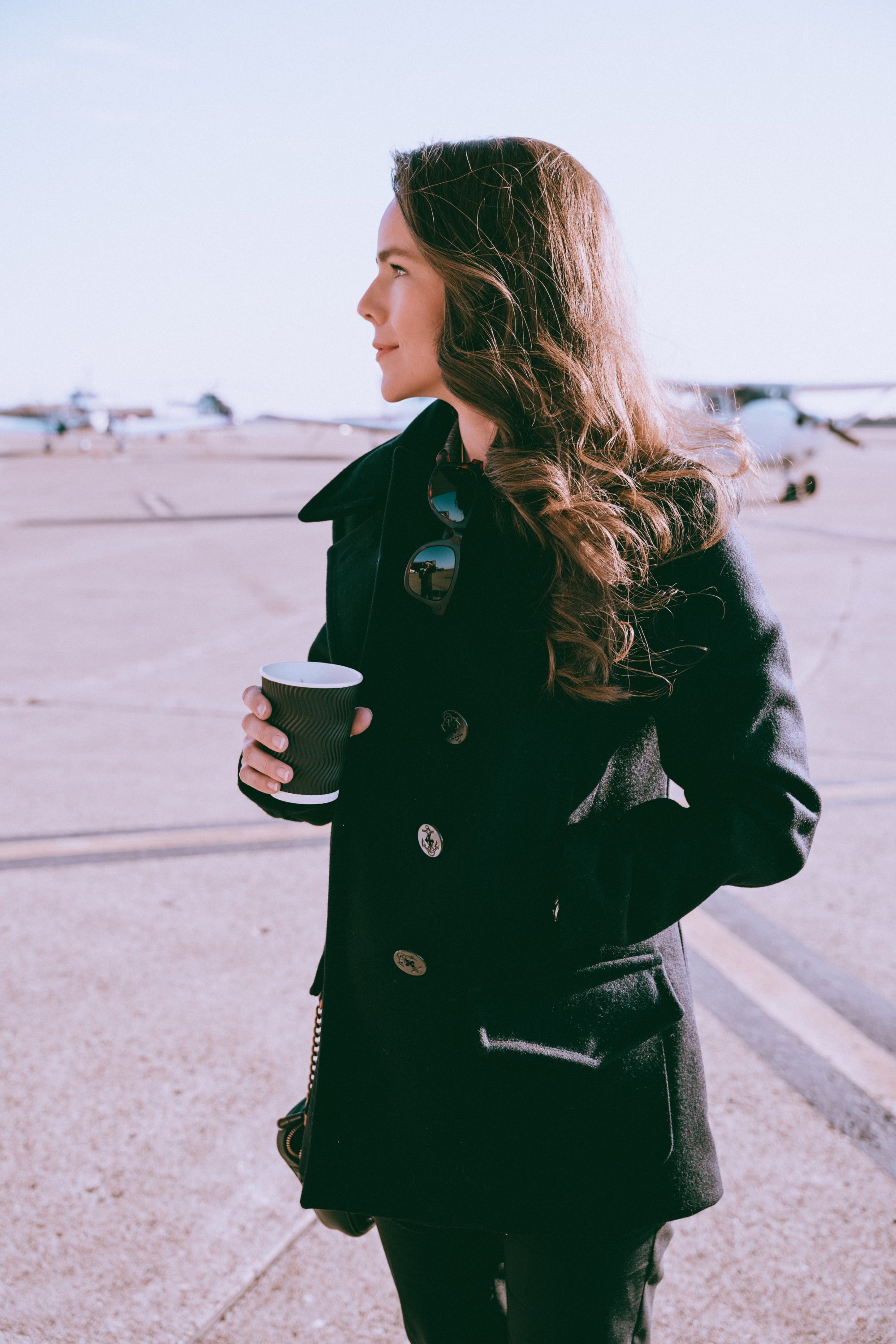 Ladies' Navy Blue Peacoat | Wool Peacoat for Women