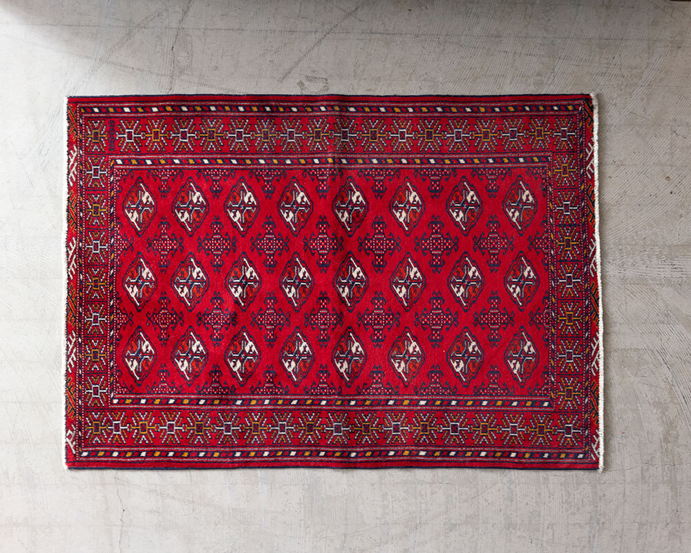 トライバルラグ トルクメン No.23101791 130×93cm 【RED】 | cocochi