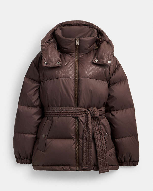 公式】COACH – コーチ | ミッド レングス ベルテッド ダウン