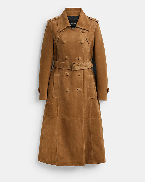 公式】COACH – コーチ | ヘリテージ C プラーク スエード トレンチ コート