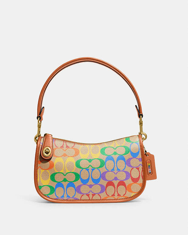 公式】COACH – コーチ | スウィンガー レインボー シグネチャー キャンバス