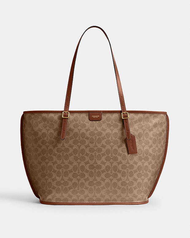 公式】COACH – コーチ | タクシー トート バッグ・シグネチャー キャンバス