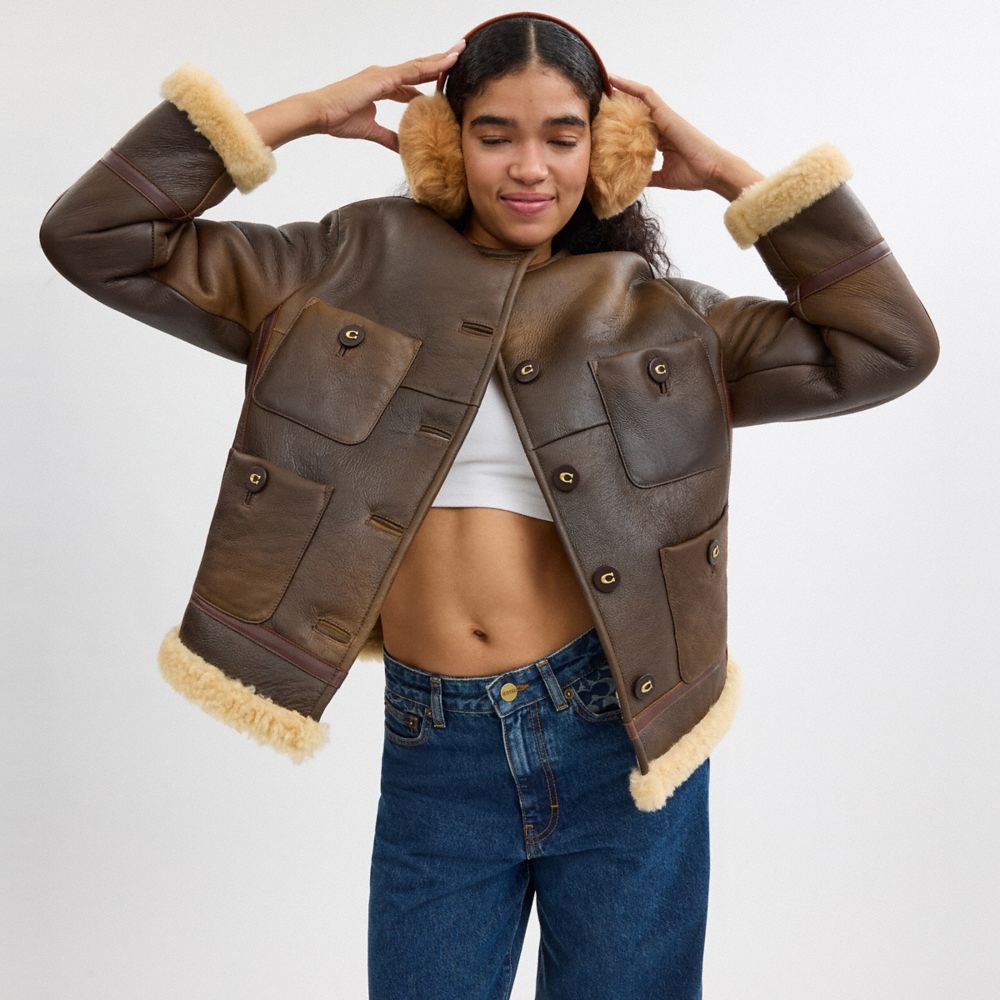 公式】COACH – コーチ | シアリング イヤーマフ