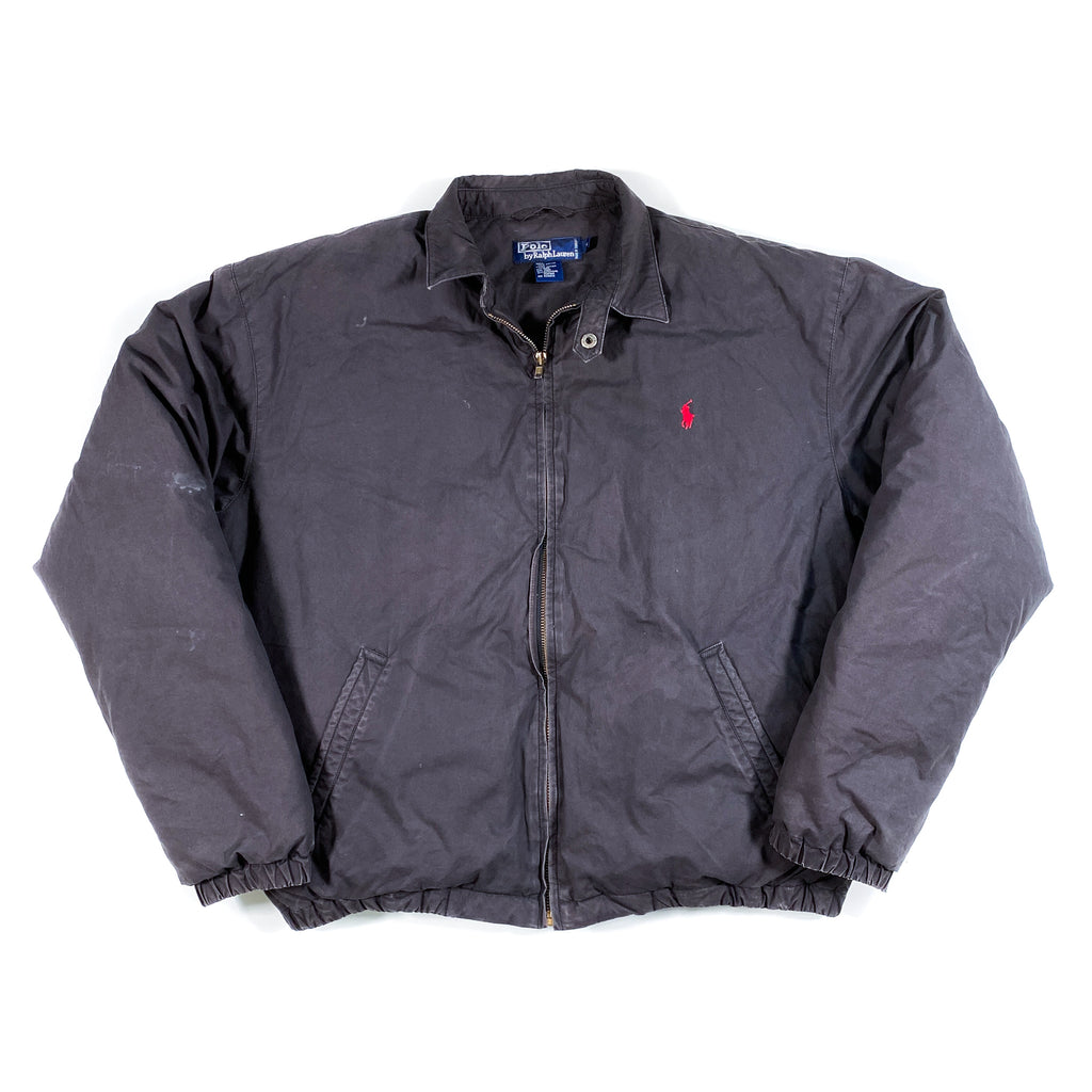 Vintage 90's Polo Ralph Lauren Black Feather Size M Down Puffer