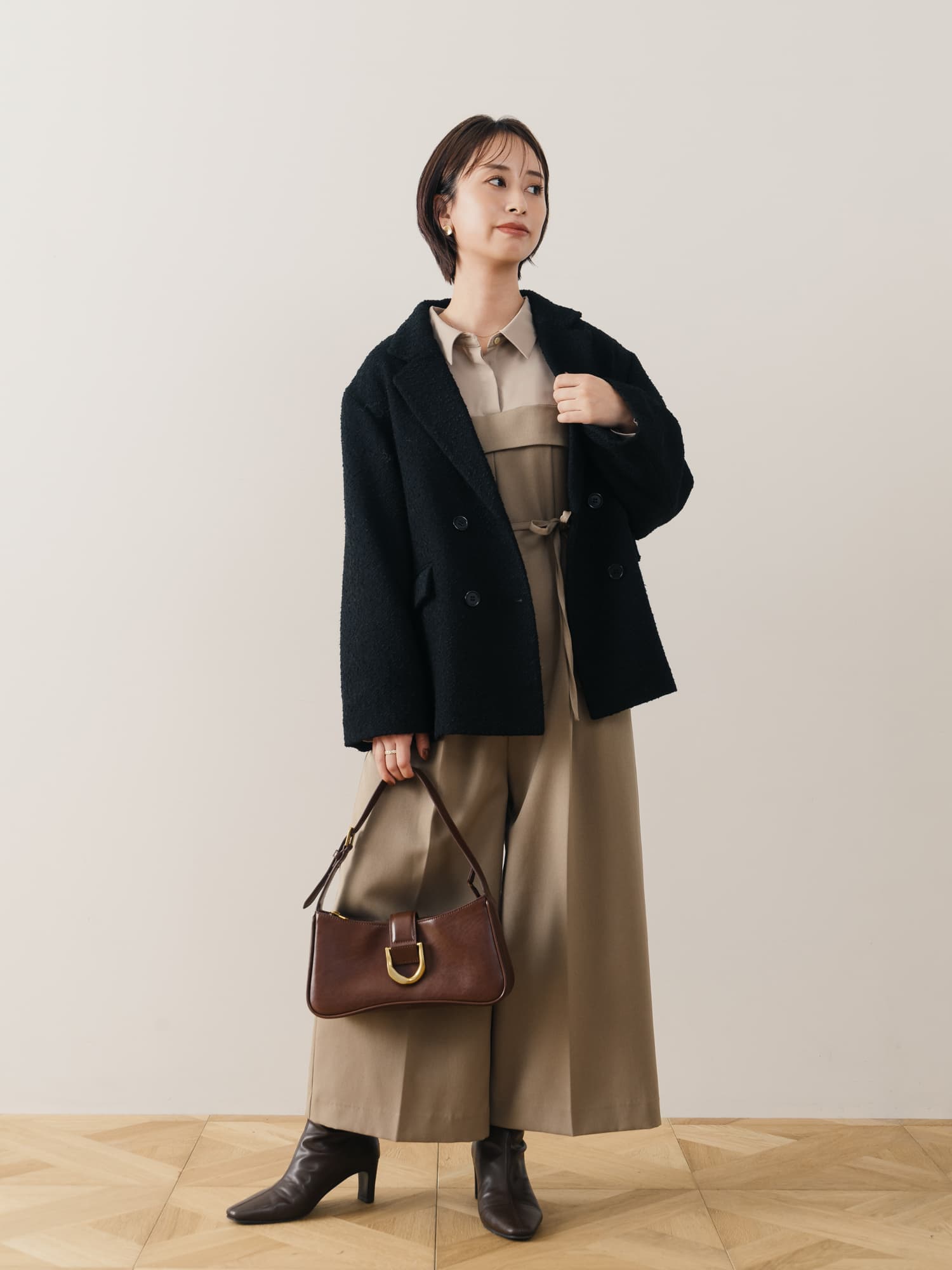 ネップツイードジャケットコート | 小柄・低身長女性向けファッション