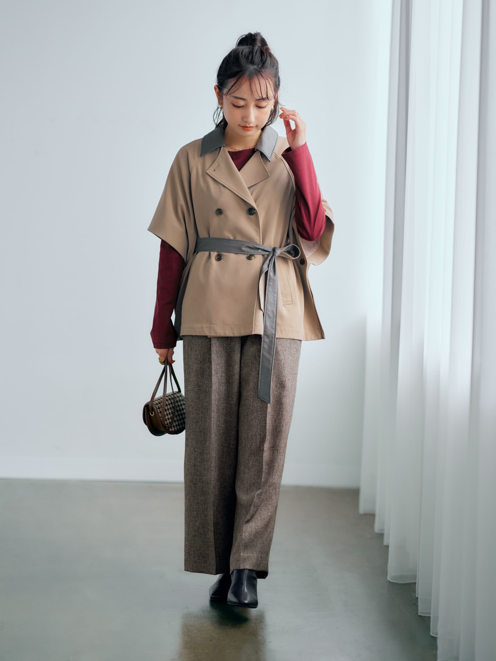 2wayケープトレンチコート | 小柄・低身長女性向けファッション通販